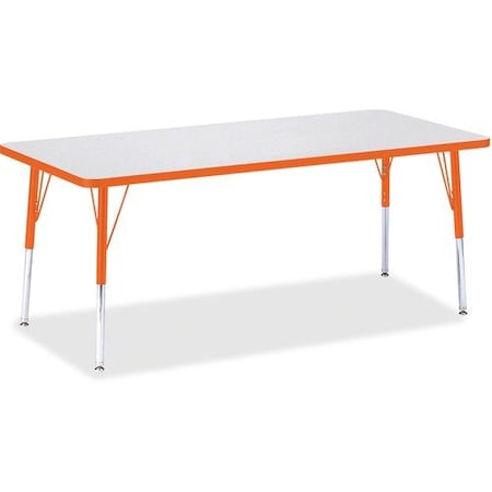 Jonti-Craft TABLE, RECTANGLE, 30X72, GY/OE JNT6413JCE114